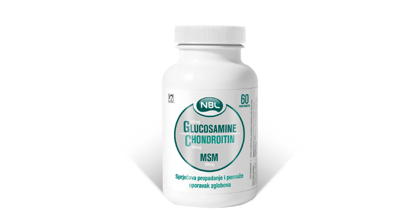NBL Glucosamine Chondroitin MSM (750 + 600 + 300)mg 60 Film Tableta