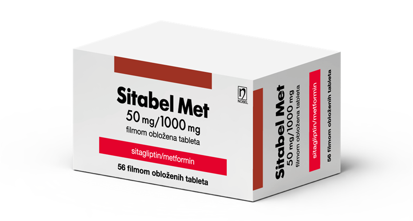 Sitabel Met 50mg/1000mg 56 filmom obloženih tableta